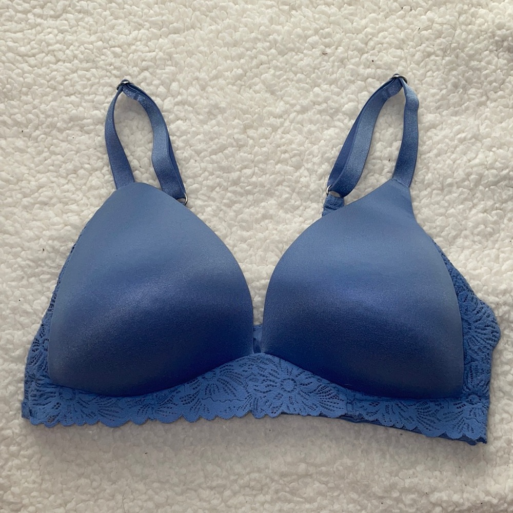 Aerie Blue Real Me Sunnie Wireless Bra: Size 34C